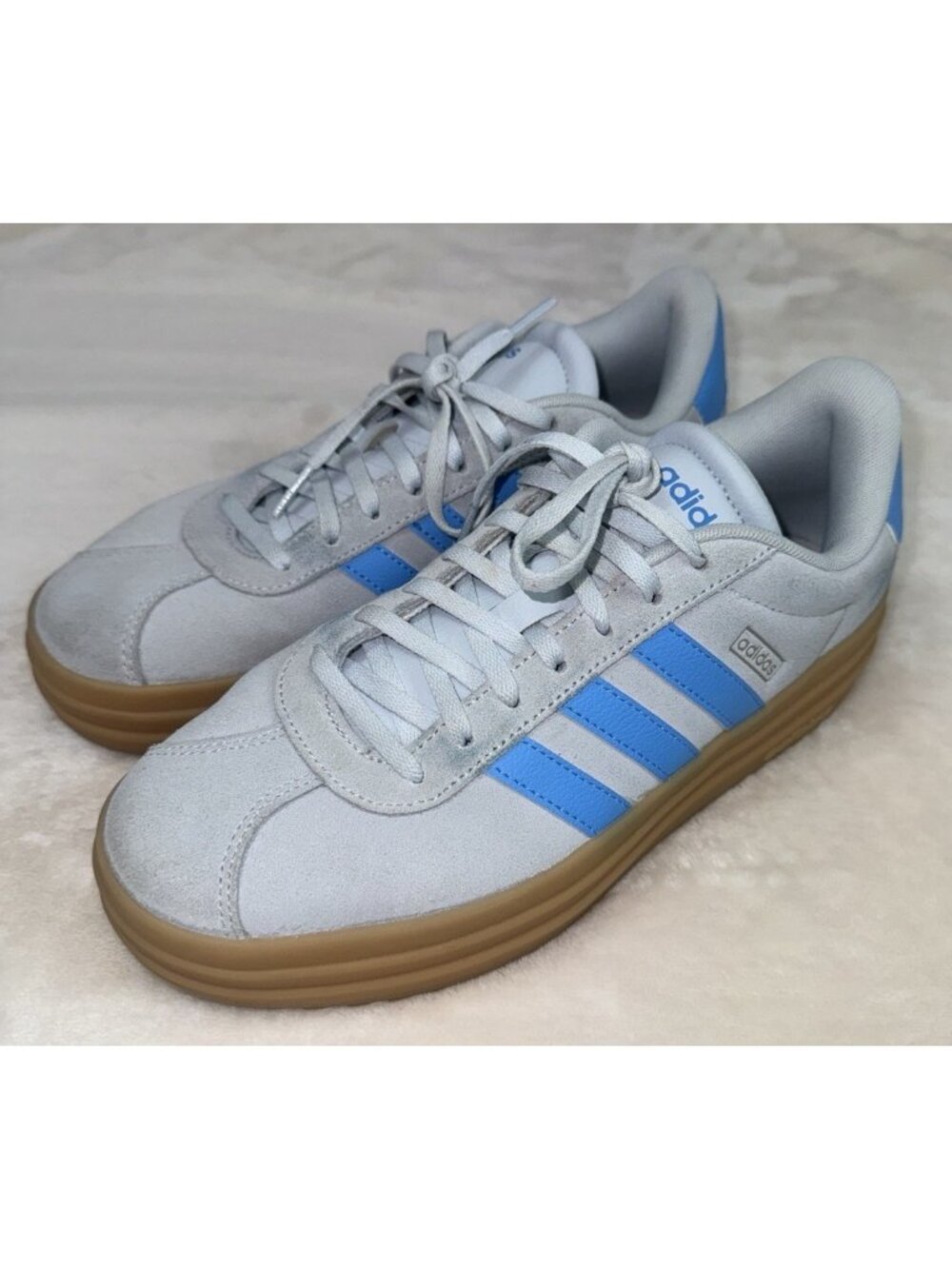ADIDAS VL Court Bold "Halo Blue Burst Gum" Colorway Women’s Size 8.5 IH2310
